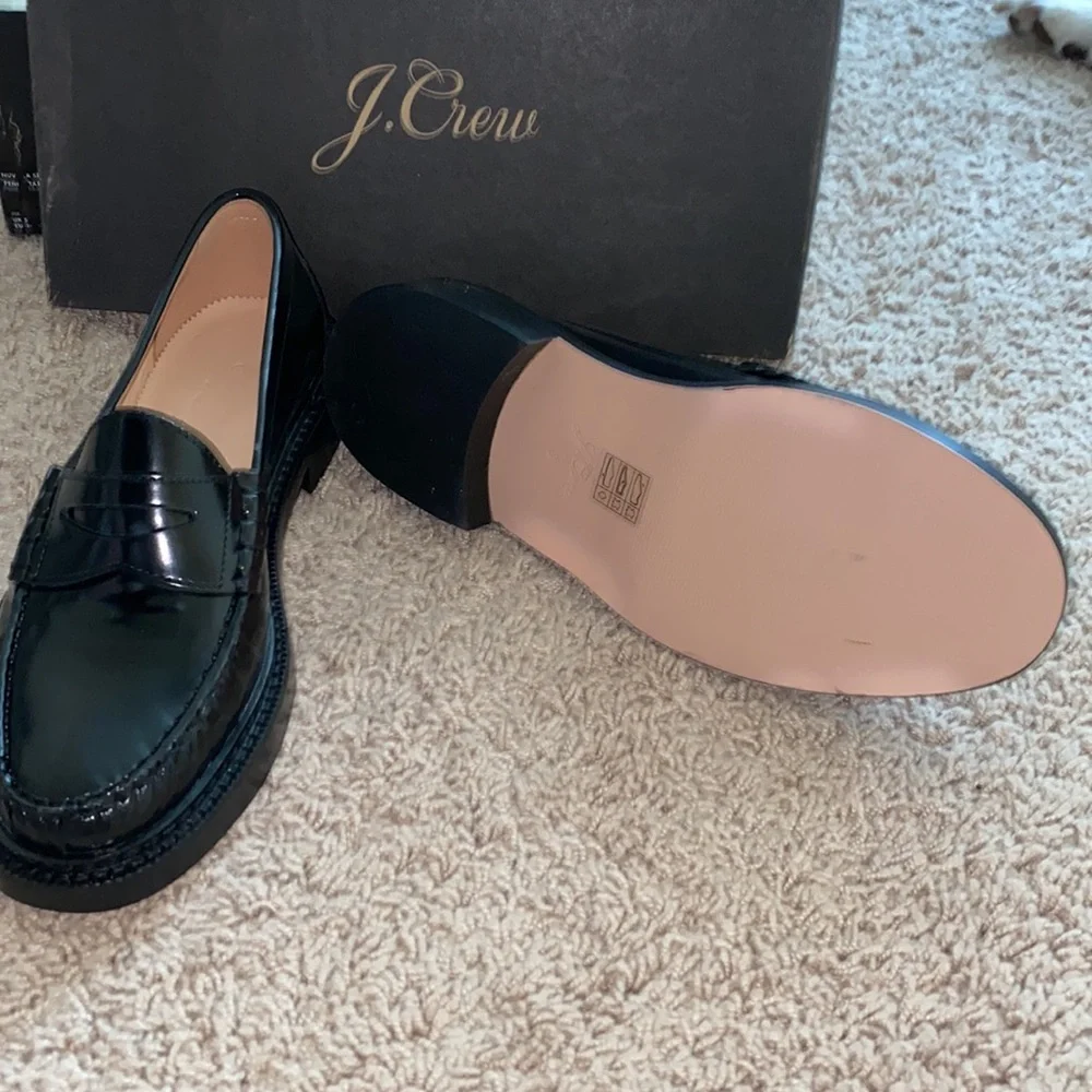 J. Crew Black Leather Loafers - Picture 5 of 9